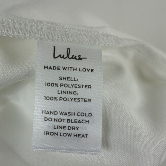 Lulus Womens Delightful Bliss White Mesh Swiss Dot Strapless Midi Dress Large - Picture 15 of 16